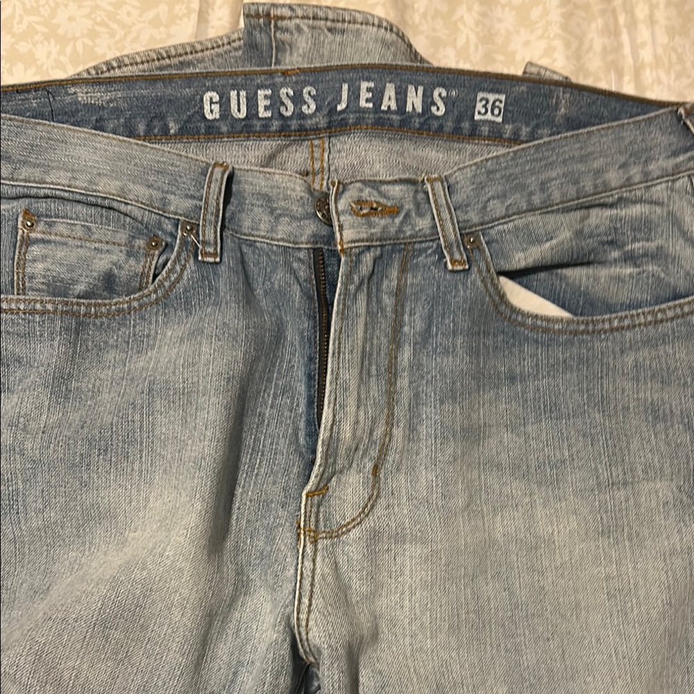 GUESS Men's Denim Jeans in Light Blue